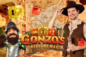 Gonzo's Treasure Map by Evolution, showcased at myempiregreece.com – game logo
