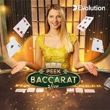Peek Baccarat slot visual from Evolution available on myempiregreece.com